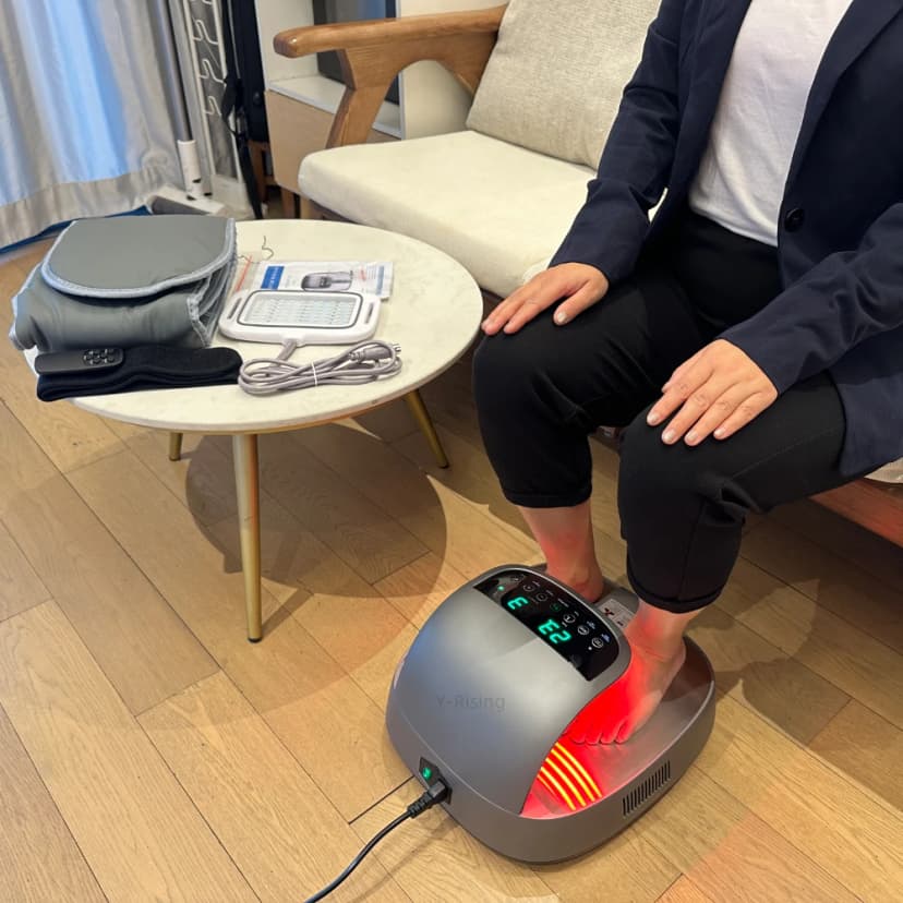 Y-Rising Terahertz Foot Massager with Red & Blue Light Therapy