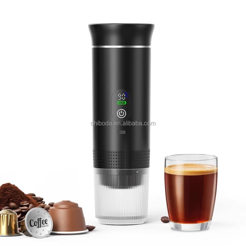 Chiboda Portable Espresso Maker - 80ML Capacity, Digital Display