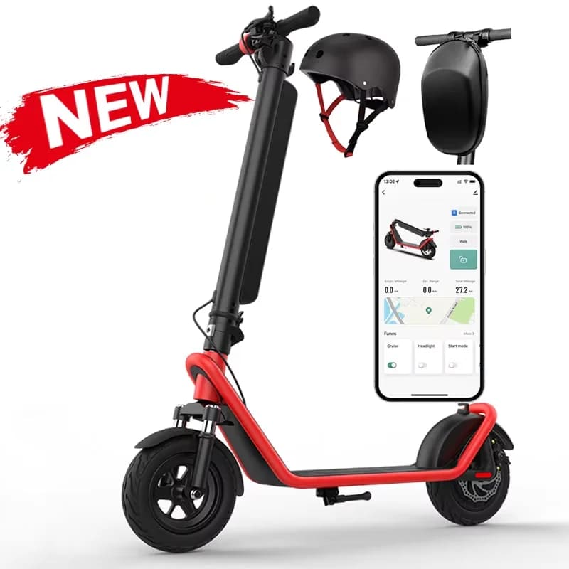 X11 Foldable Electric Scooter - 10 Inch Fat Tire, 45Km Range, Removable Battery
