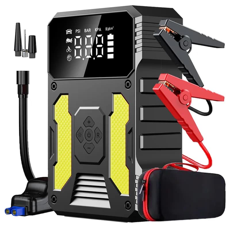 2000A Car Jump Starter with Air Compressor & Tire Inflator - 14000mAh Power Bank