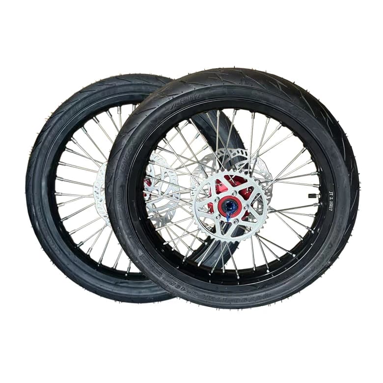Sur-Ron Light Bee X 17 Inch Supermoto Wheel Set with Tires & Rotors
