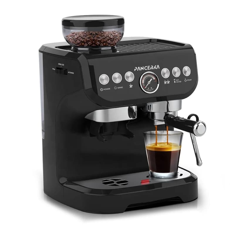 PANCERKA Professional Semi Automatic Espresso Coffee Machine - 15 Bar, 2L Capacity