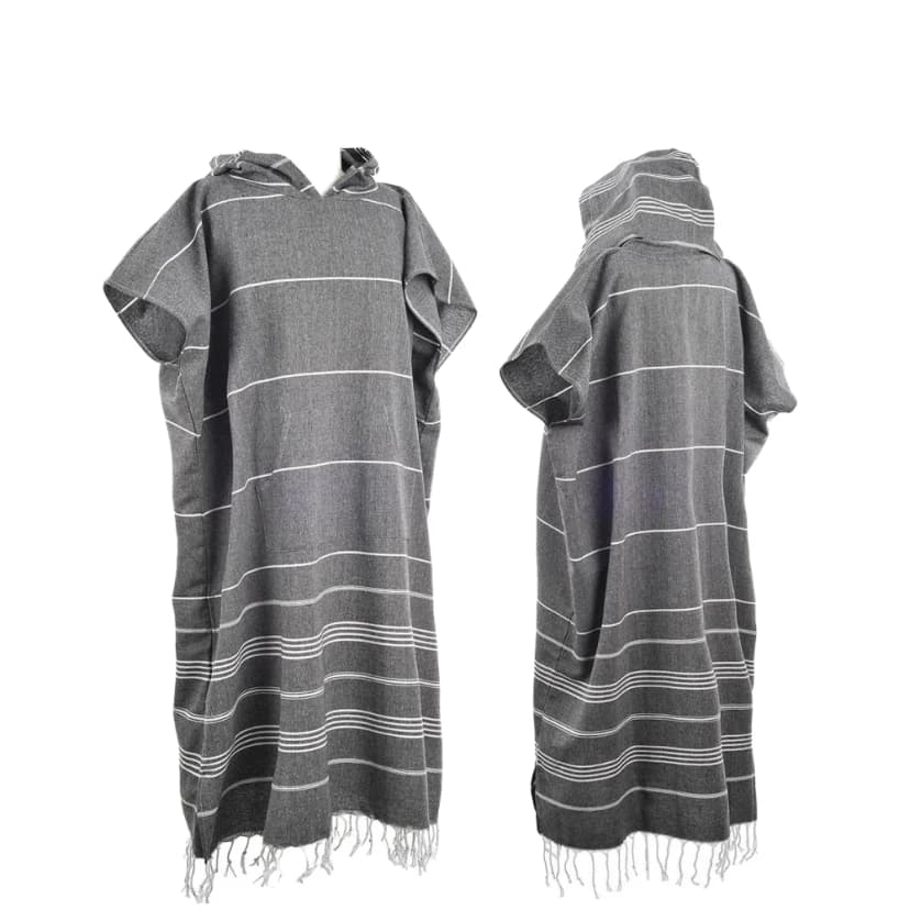 Poncho Toalla de Playa de Algodón con Capucha para Adultos - Secado Rápido y con Estilo.