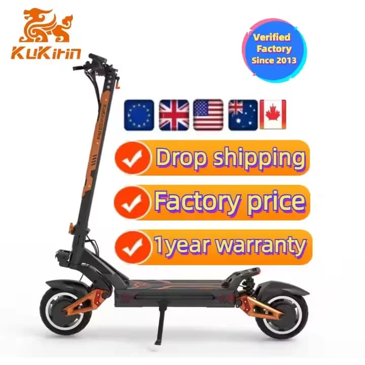 KuKirin G3 Pro Elektrisk skoter – 80 km räckvidd, 52 V, 10-tums däck