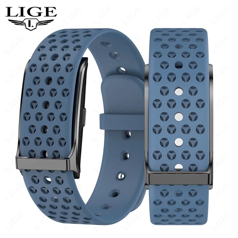 Pulsera inteligente de silicona LIGE BWH59 - Rastreador de actividad física con monitor de frecuencia cardíaca