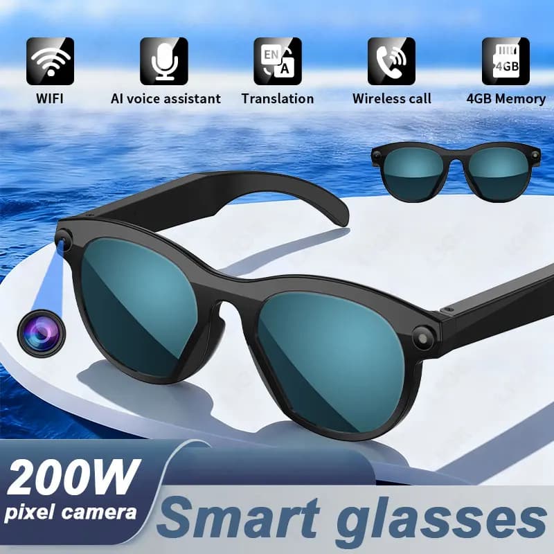 Gafas inteligentes LIGE BWM88 con cámara de 200W y funciones de IA