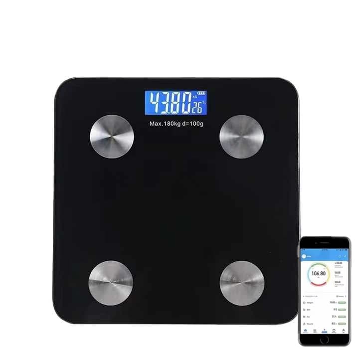 180 kg smart badevægt med Bluetooth og app-styring