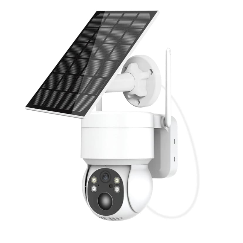 Trådlös vattentät solcellskamera i HD med solenergi och 4 MP mörkerseende