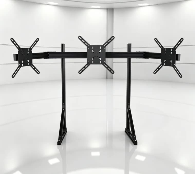 Universal Sim Rig-stativ for tre skjermer – justerbar VESA-feste