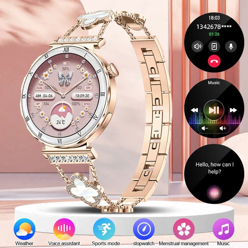 Reloj inteligente ultradelgado para mujer LIGE BWI222: rastreador de actividad física y función de llamadas