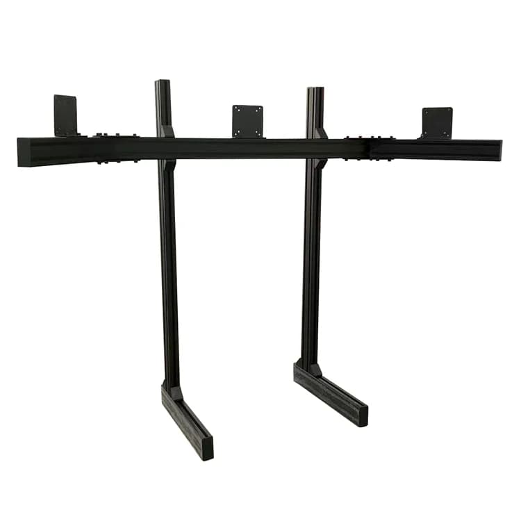 Justerbart stativ for tre skjermer til simracing – aluminiumslegering