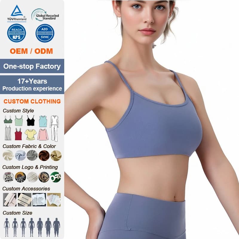 Sujetador deportivo cruzado para mujer - Top de fitness transpirable y cómodo