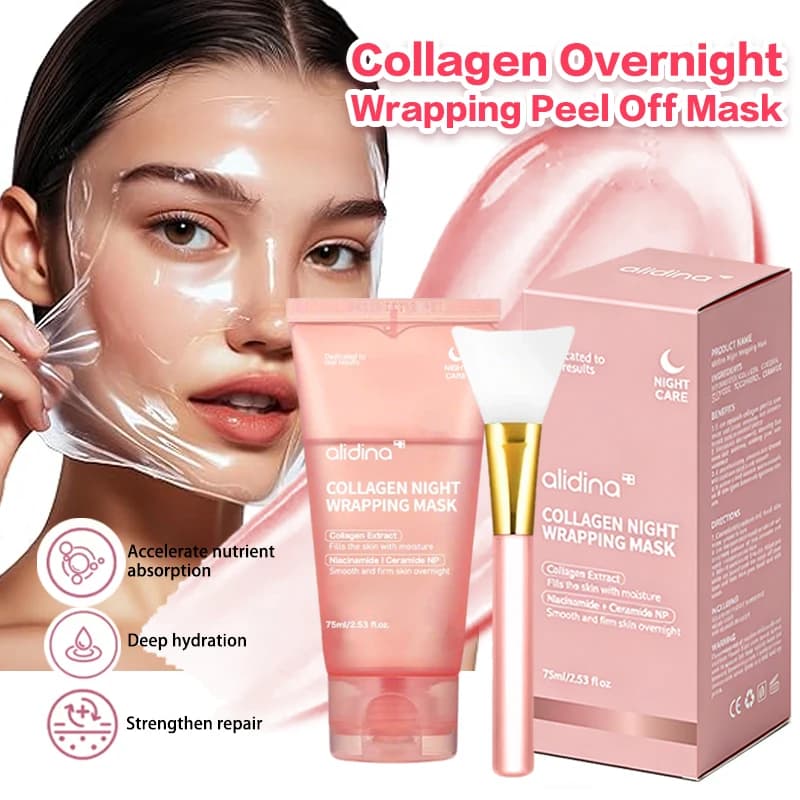 Korean Collagen Night Wrapping Mask - Vegan Gel, 75ml