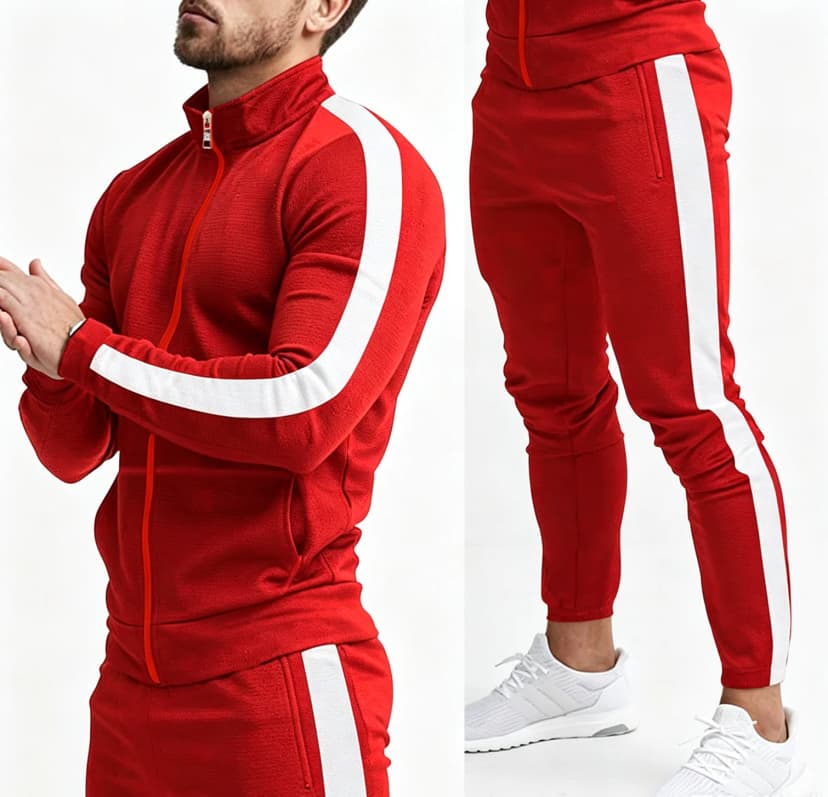 Sportlicher Trainingsanzug für Herren – atmungsaktive Fleece-Sportbekleidung
